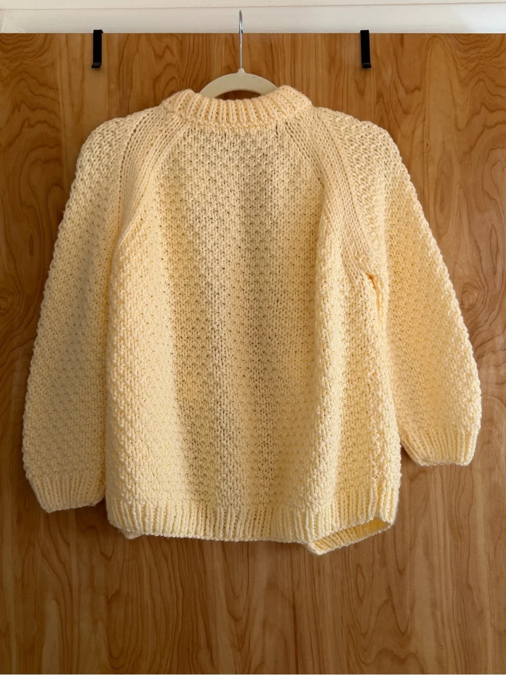 Handmade Chunky Knit Crochet Sweater Pom Pom Cardigan Jacket